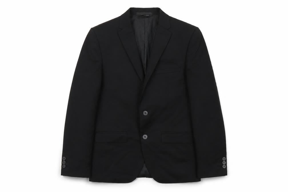 Marks & Spencer Mens Black Polyester Jacket Suit Jacket Size L Regular