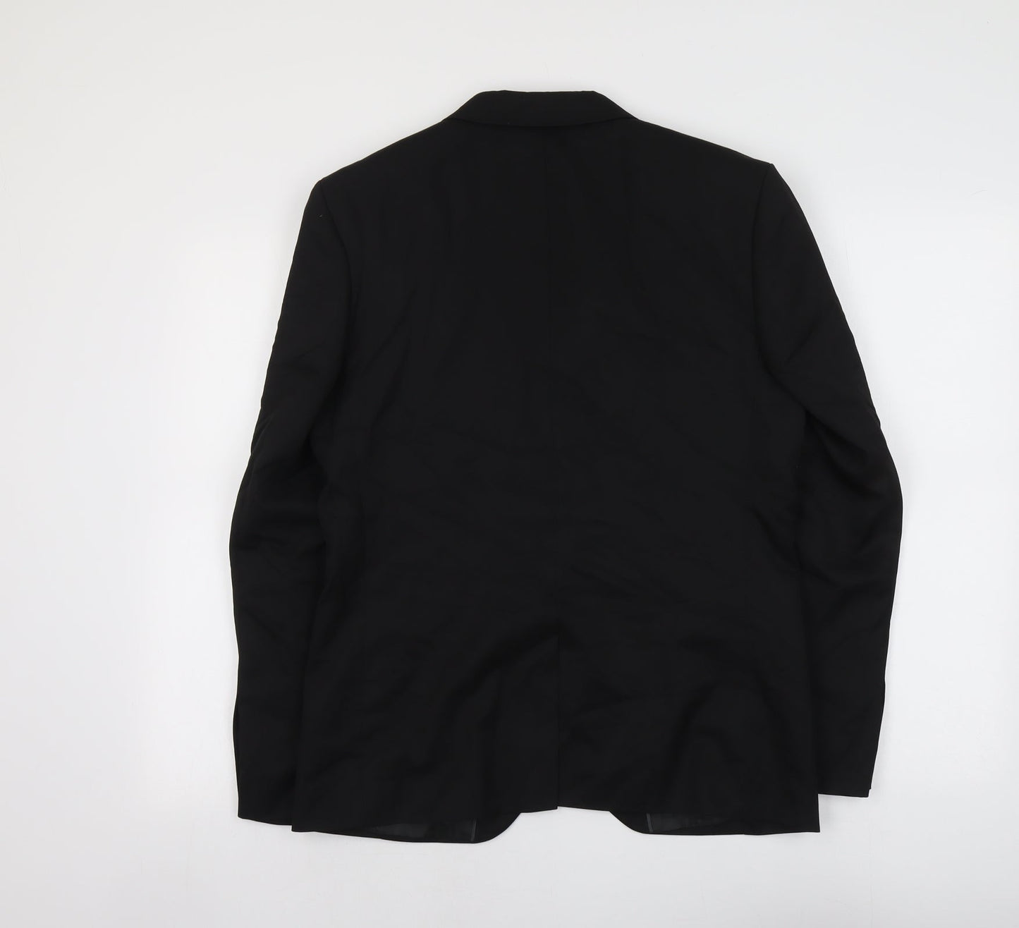 Marks and Spencer Mens Black Polyester Jacket Suit Jacket Size L Regular
