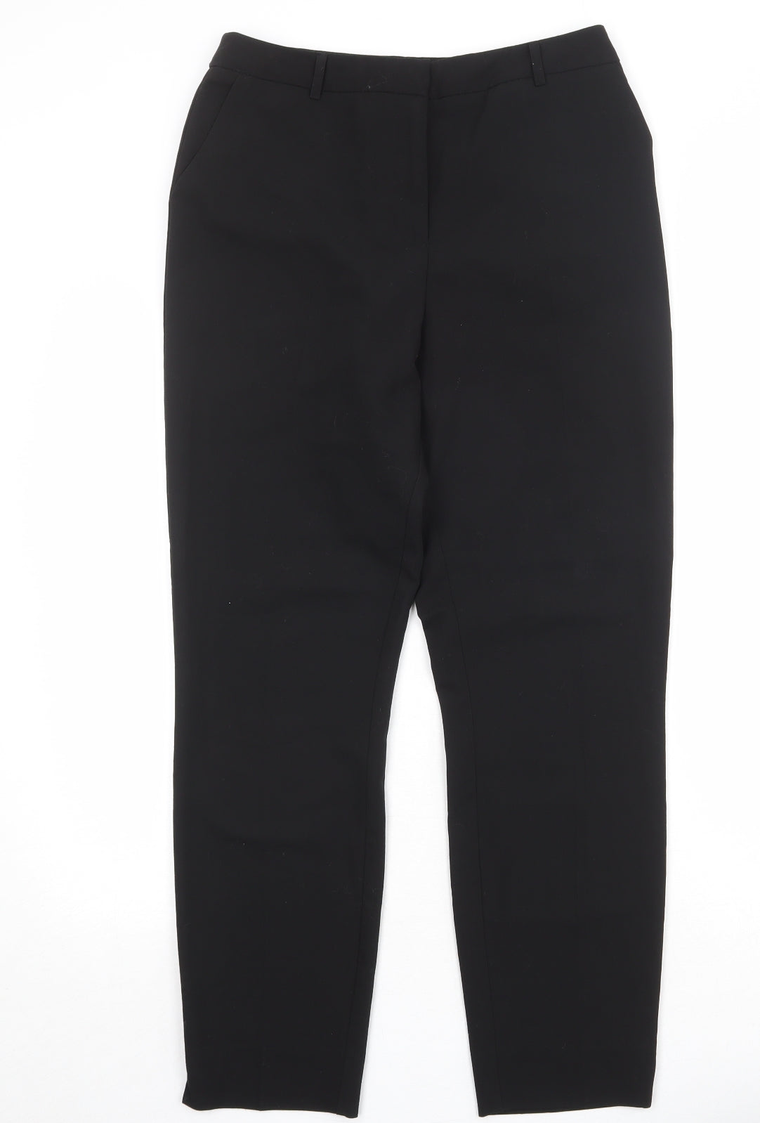 Warehouse Womens Black Polyester Capri Trousers Size 10 Regular Zip