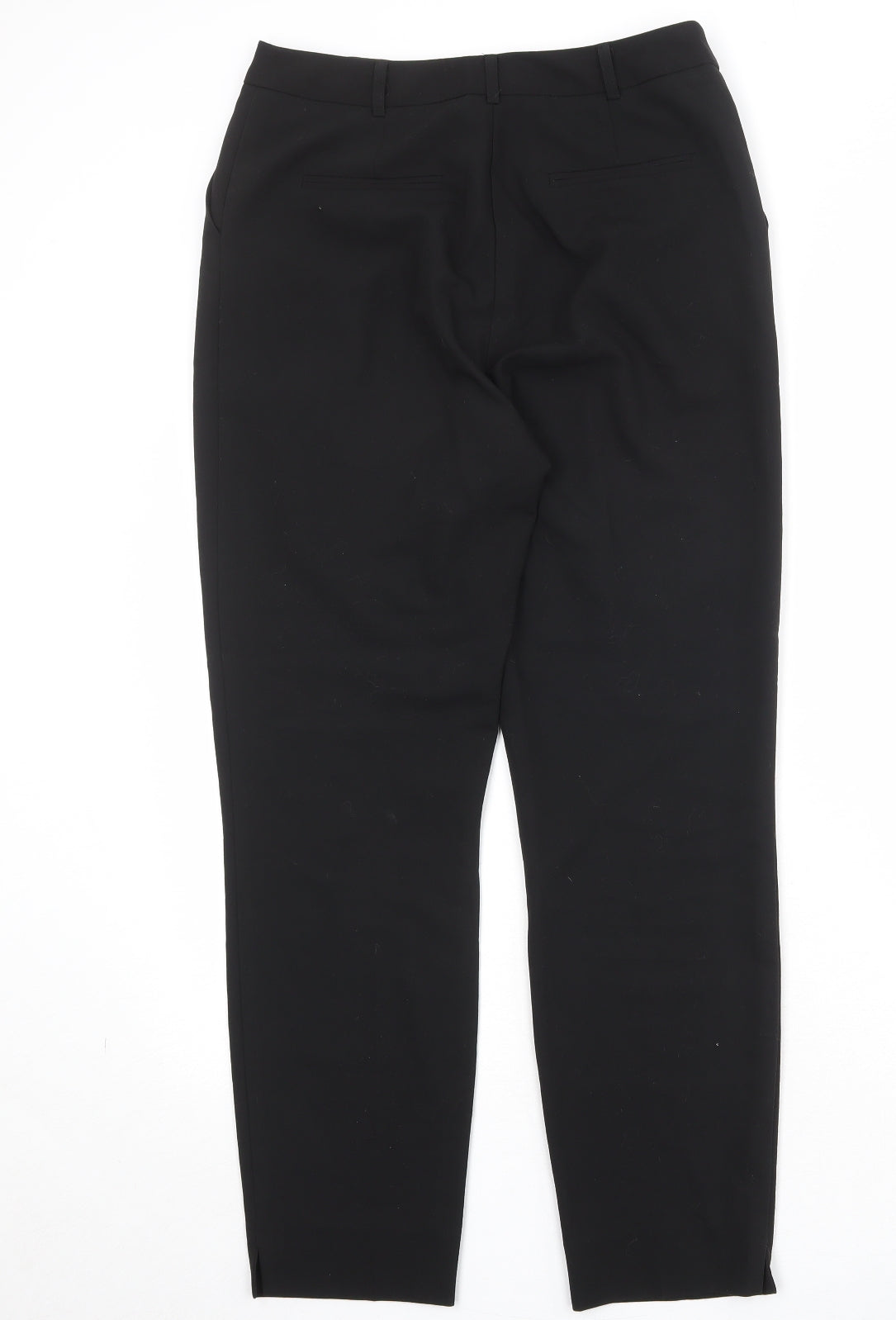 Warehouse Womens Black Polyester Capri Trousers Size 10 Regular Zip