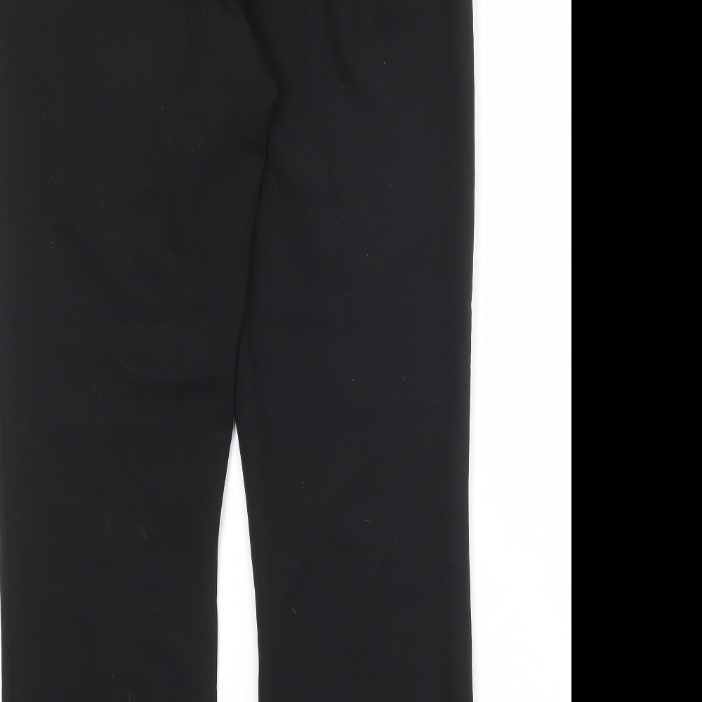 Warehouse Womens Black Polyester Capri Trousers Size 10 Regular Zip