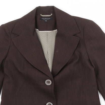 Debenhams Womens Brown Polyester Jacket Blazer Size 10
