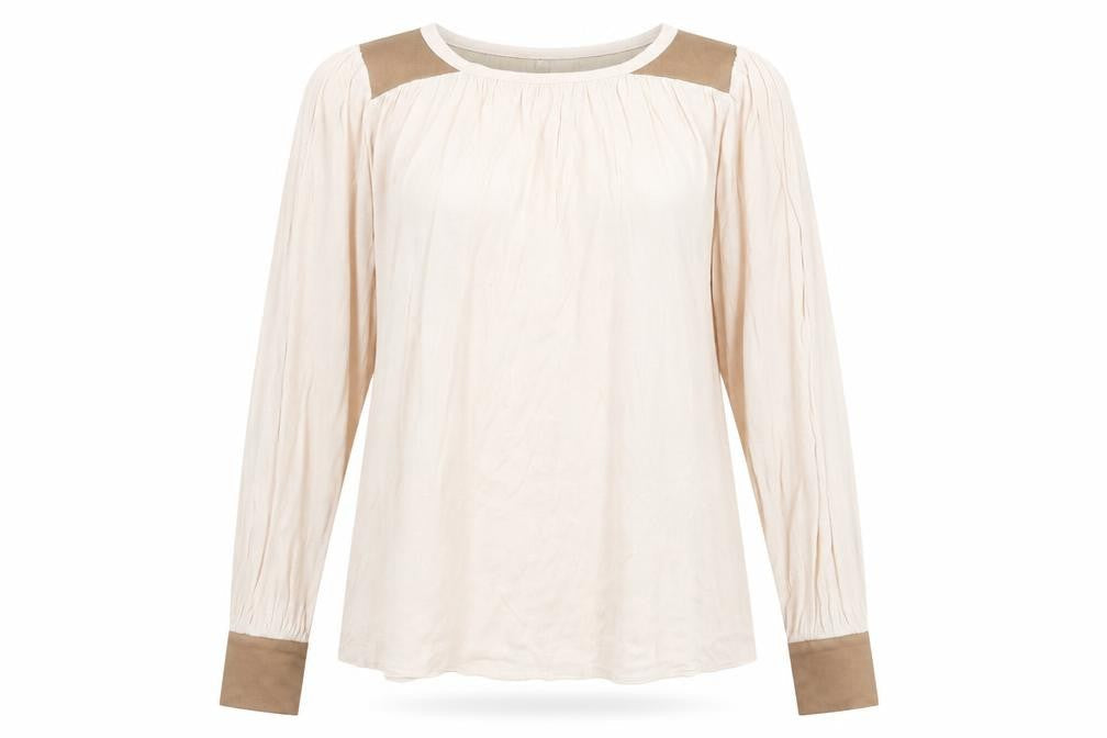 Warehouse Womens Beige Round Neck Viscose Pullover Jumper Size 12