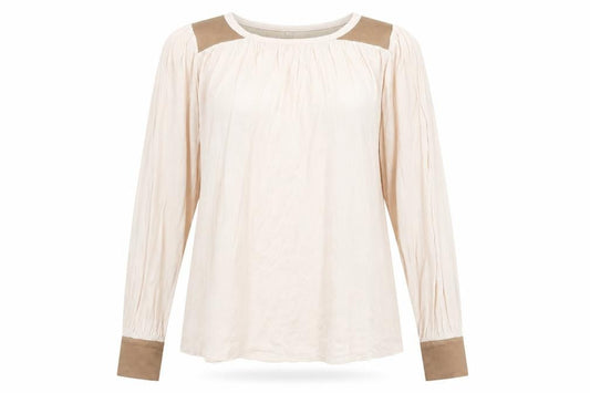 Warehouse Womens Beige Round Neck Viscose Pullover Jumper Size 12