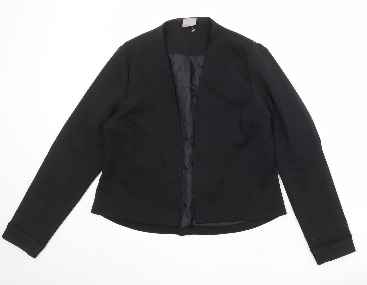 VERO MODA Womens Black Polyester Jacket Blazer Size 14 - Open