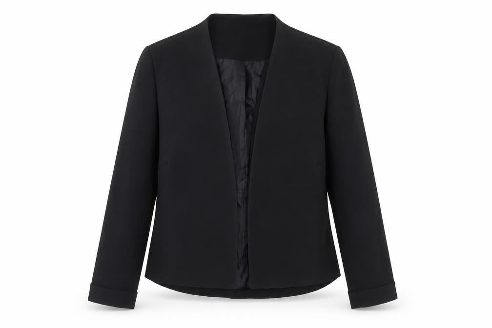 VERO MODA Womens Black Polyester Jacket Blazer Size 14 - Open