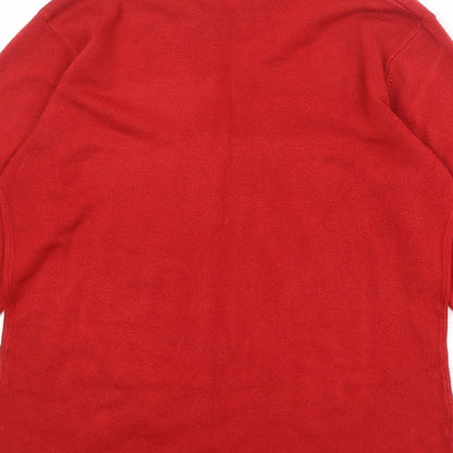 Dixie Womens Red Roll Neck Acrylic Pullover Jumper Size S - Size S/M