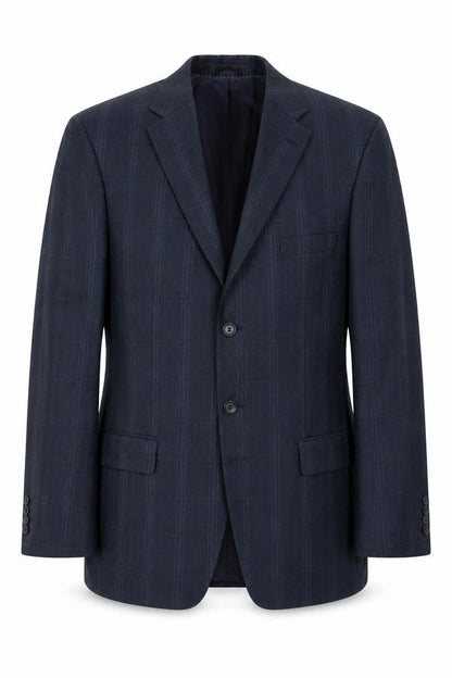 BARUTTI Mens Blue Striped Wool Jacket Suit Jacket Size 40 Regular