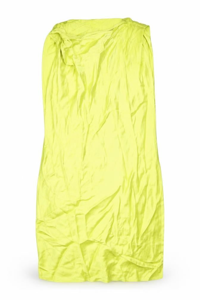 Marks & Spencer Womens Yellow Viscose Shift Size XS Boat Neck Pullover