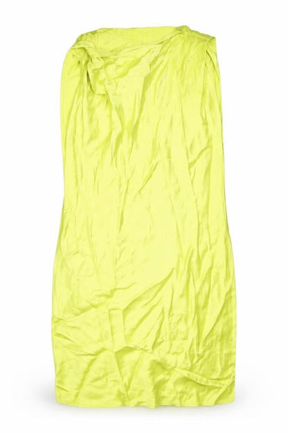 Marks & Spencer Womens Yellow Viscose Shift Size XS Boat Neck Pullover