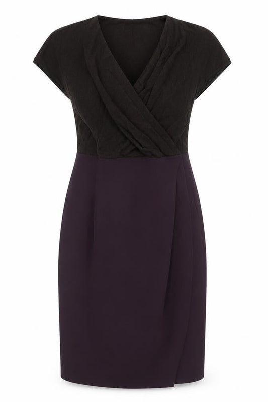 NIU Womens Purple Polyester Ball Gown Size S V-Neck Zip - Wrap Style