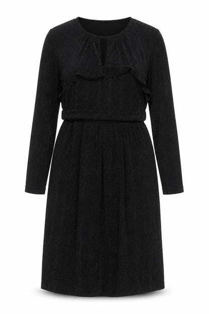 JoJo Maman Bébé Womens Black Striped Polyamide Trapeze & Swing Size S Round Neck Pullover