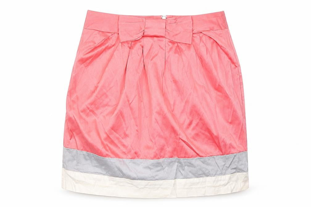 Cambra Style Womens Pink Polyester A-Line Skirt Size 12 Zip