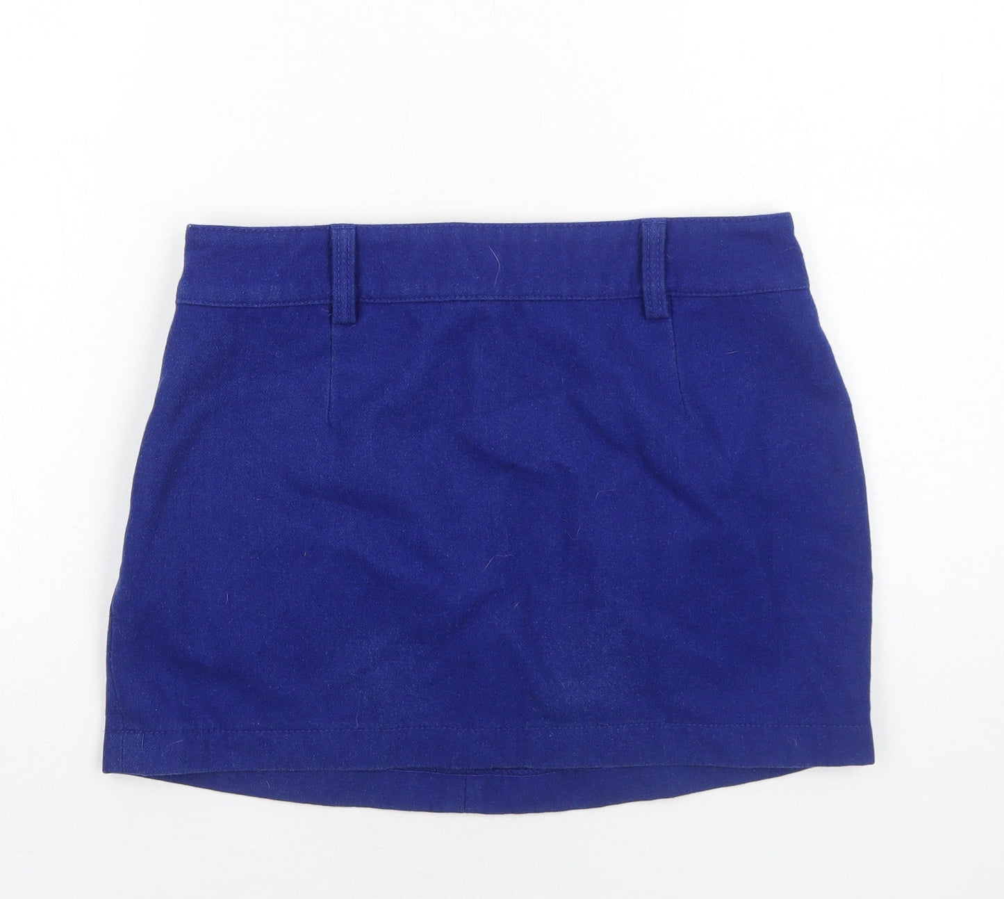 Young Reserved Womens Blue Polyester Mini Skirt Size 8 Zip