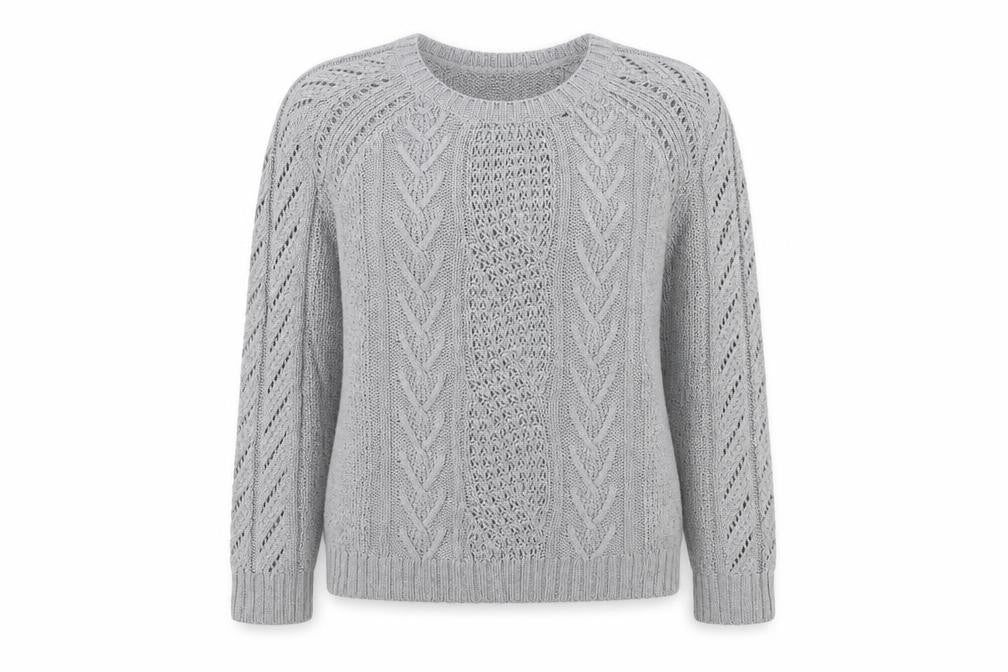 Gap Womens Grey Round Neck Nylon Pullover Jumper Size M