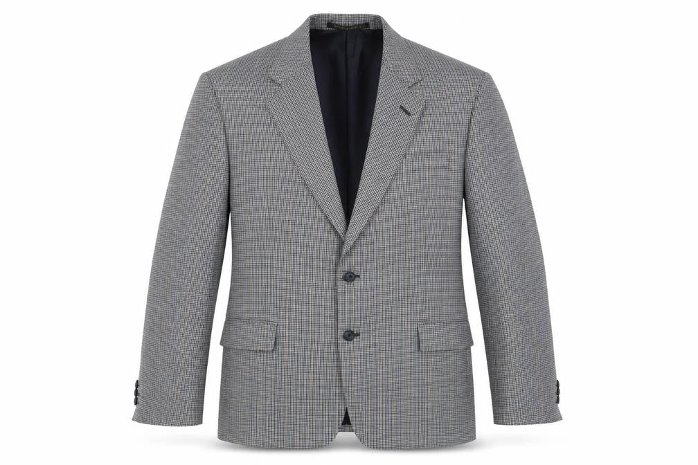 Marks & Spencer Mens Grey Geometric Wool Jacket Suit Jacket Size M Regular