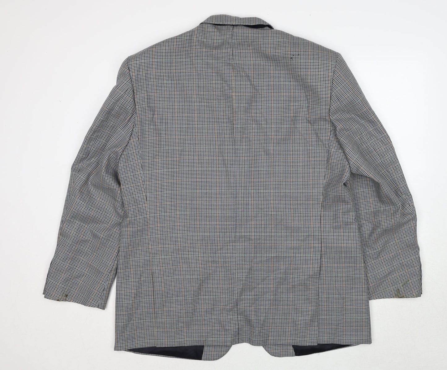 Marks and Spencer Mens Grey Geometric Wool Jacket Suit Jacket Size M Regular