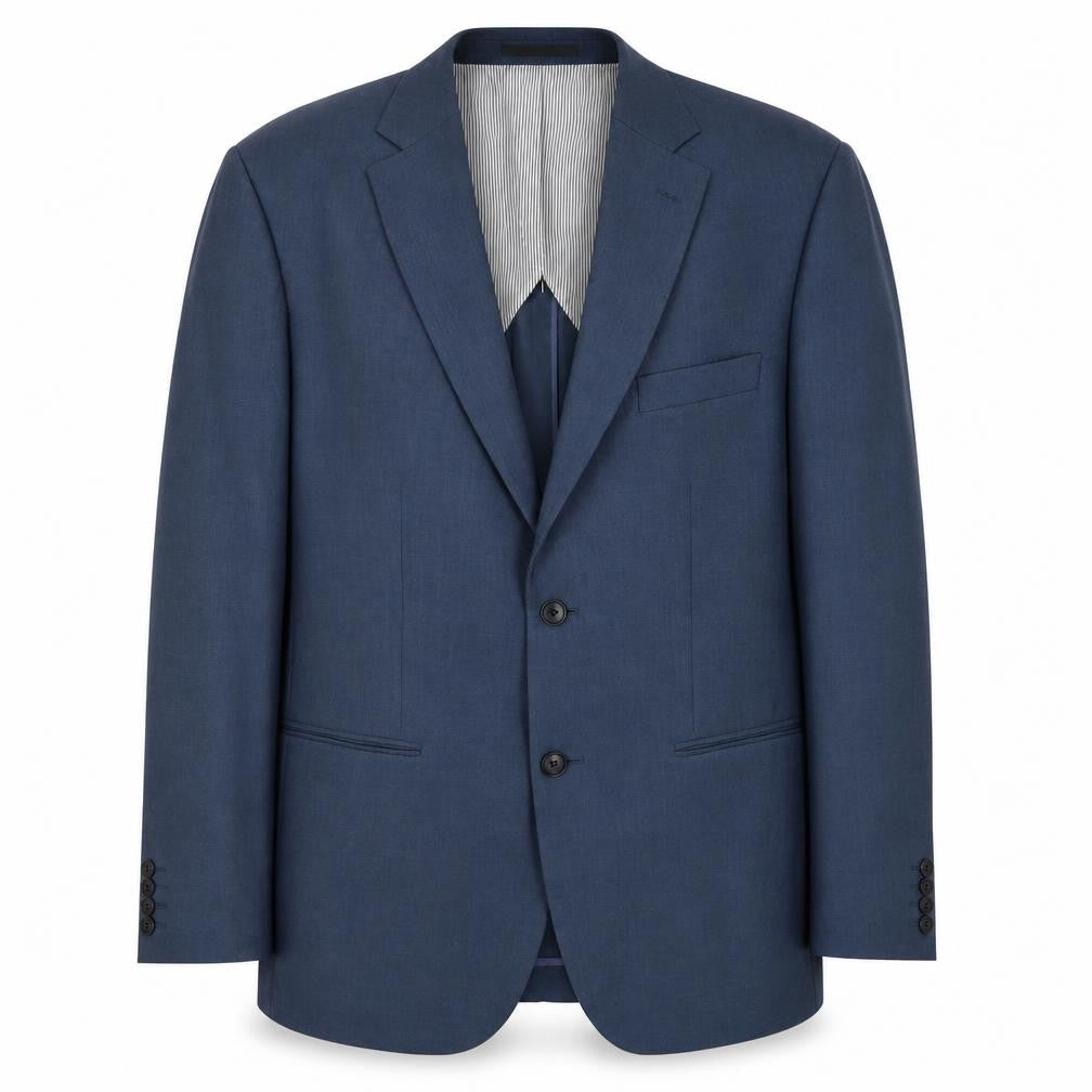 Greenwoods Mens Blue Polyester Jacket Suit Jacket Size 42 Regular