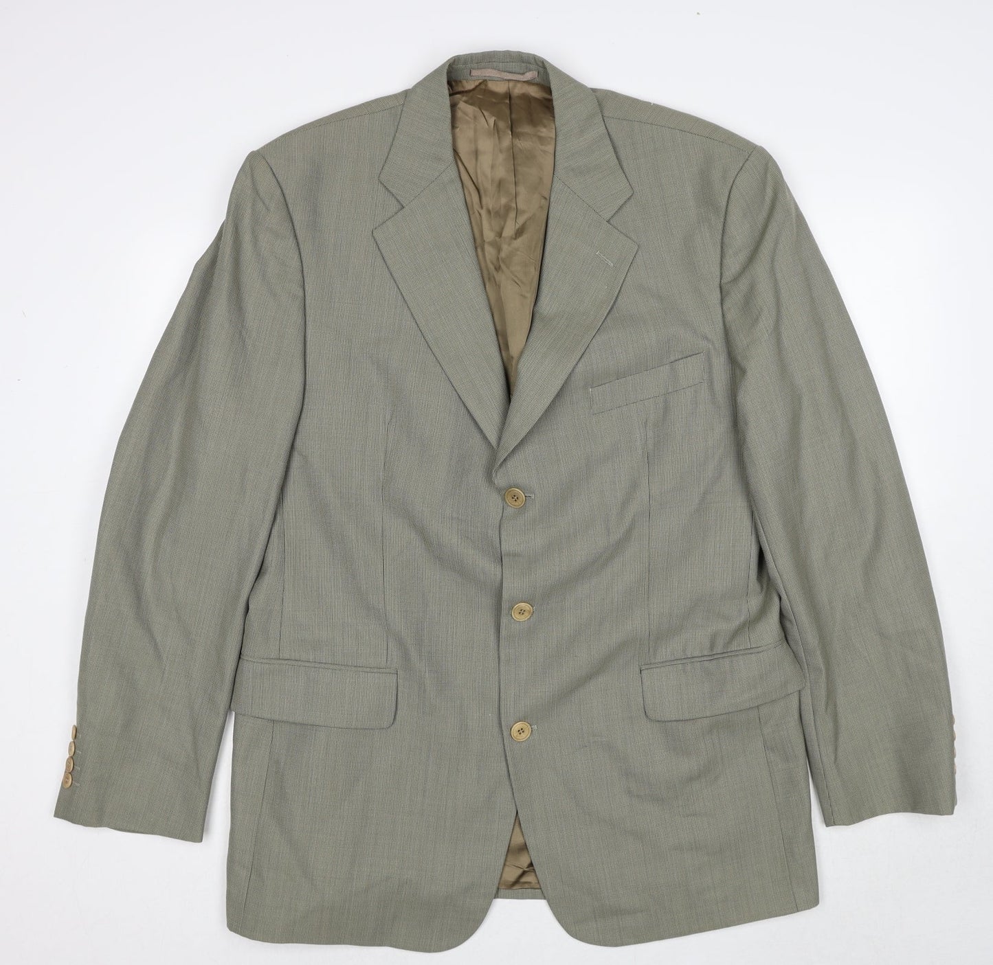 Odermark Mens Beige Wool Jacket Suit Jacket Size 44 Regular