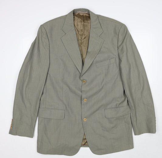 Odermark Mens Beige Wool Jacket Suit Jacket Size 44 Regular