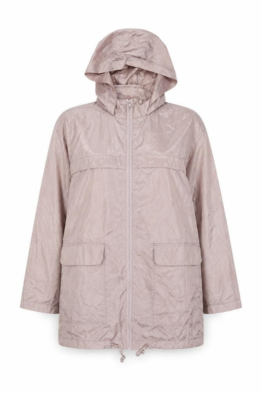 Front view of ASOS women’s pink jacket, size UK 12, zip