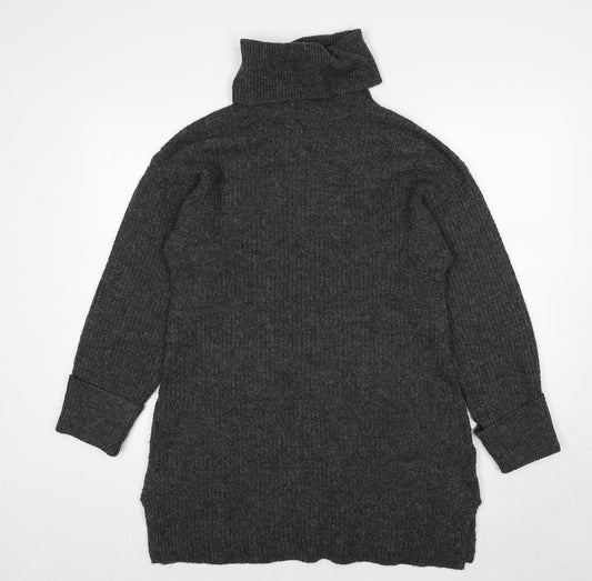 Topshop Womens Grey Roll Neck Acrylic Pullover Jumper Size XS Pullover