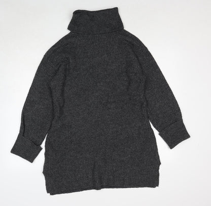 Topshop Womens Grey Roll Neck Acrylic Pullover Jumper Size XS Pullover