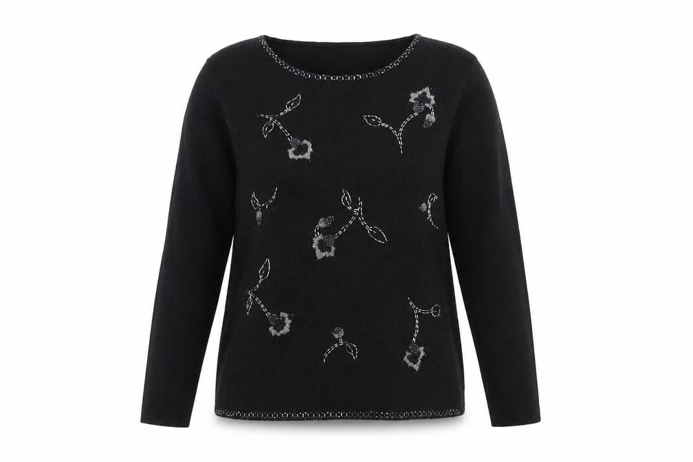 Marks & Spencer Womens Black Roll Neck Acrylic Pullover Jumper Size 10