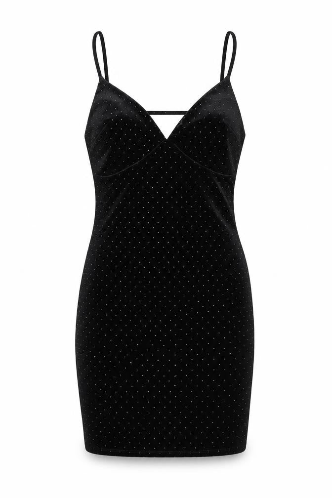 River Island Womens Black Polyester Mini Size 8 V-Neck Pullover