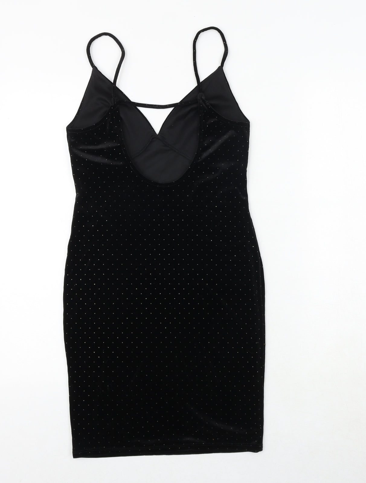 River Island Womens Black Polyester Mini Size 8 V-Neck Pullover