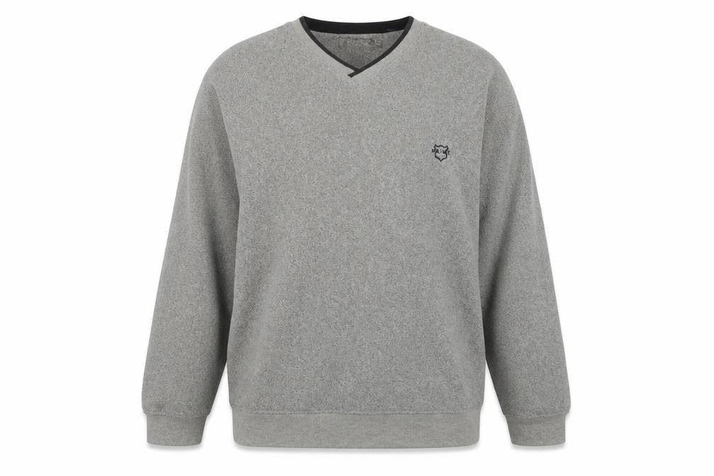 Maine Mens Grey Polyester Pullover Sweatshirt Size M