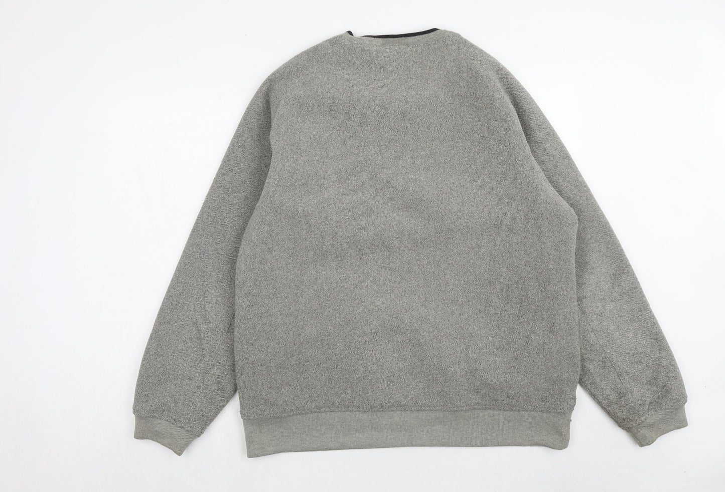 Maine Mens Grey Polyester Pullover Sweatshirt Size M