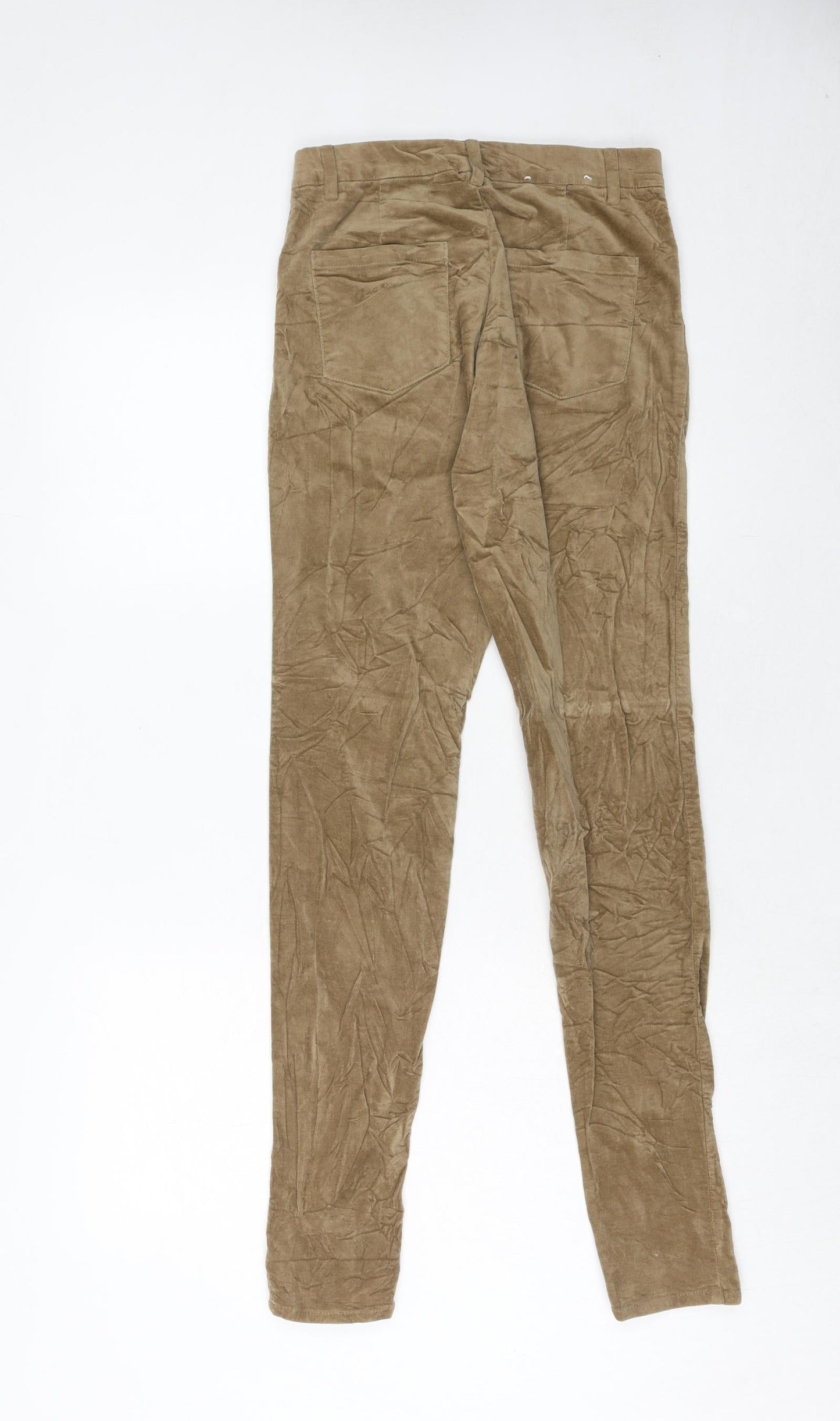 Uniqlo Womens Brown Cotton Trousers Size 24 in Regular