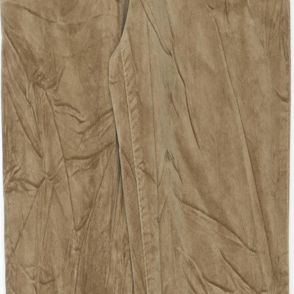 Uniqlo Womens Brown Cotton Trousers Size 24 in Regular