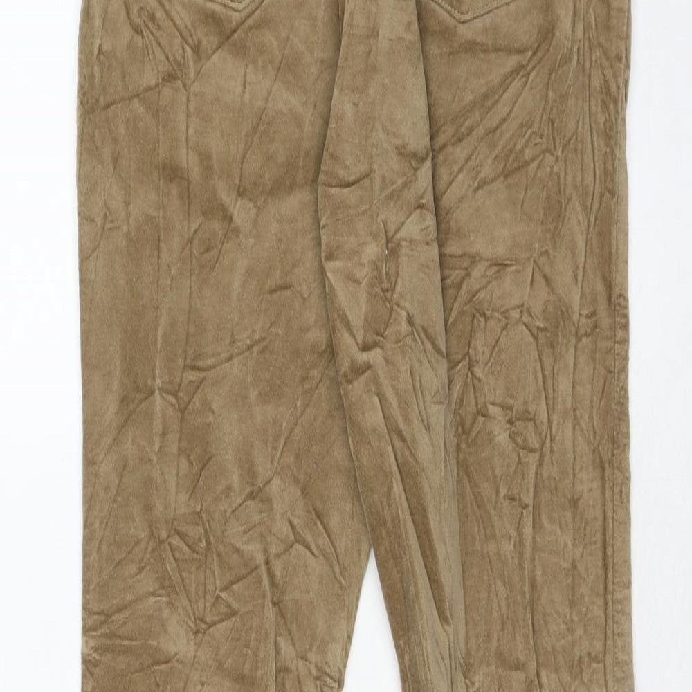 Uniqlo Womens Brown Cotton Trousers Size 24 in Regular
