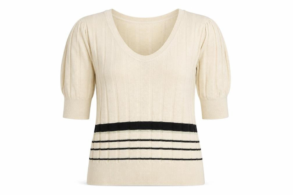 Marks & Spencer Womens Beige Scoop Neck Viscose Pullover Jumper Size 8