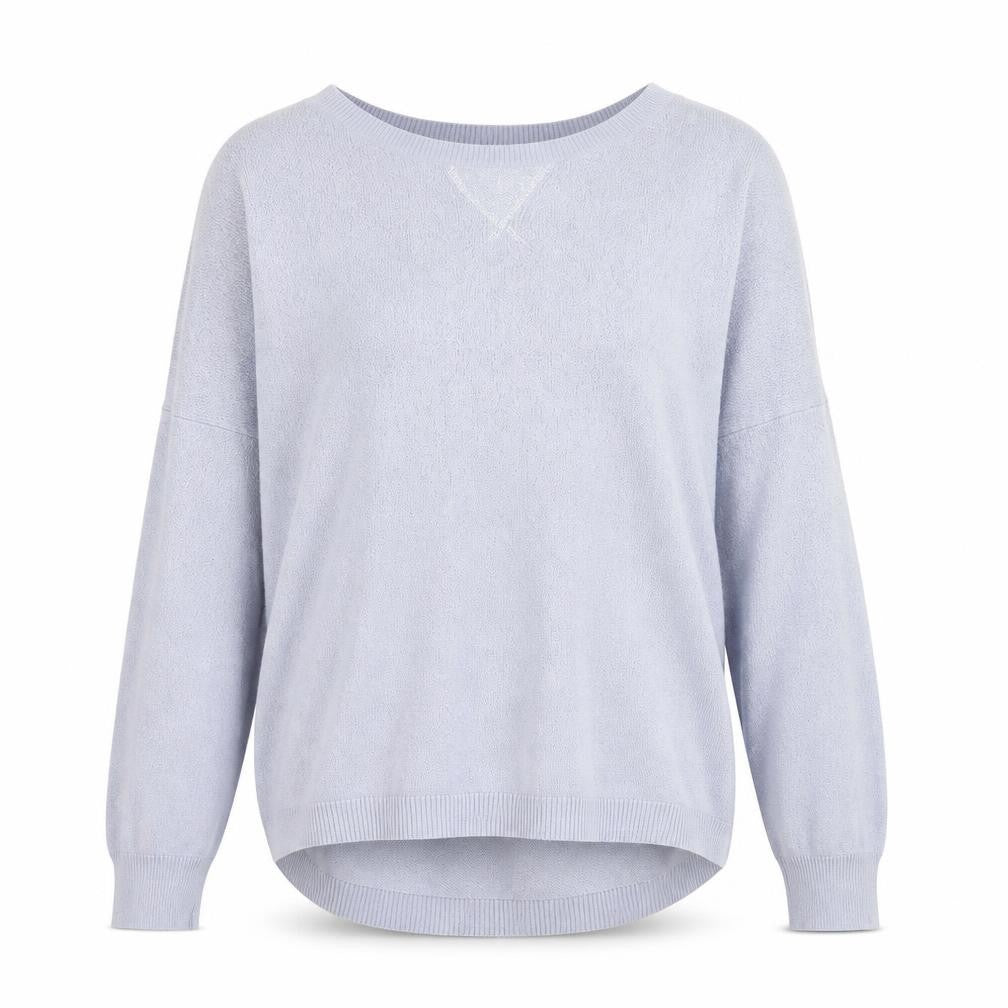 Oasis Womens Purple Round Neck Cotton Pullover Jumper Size S