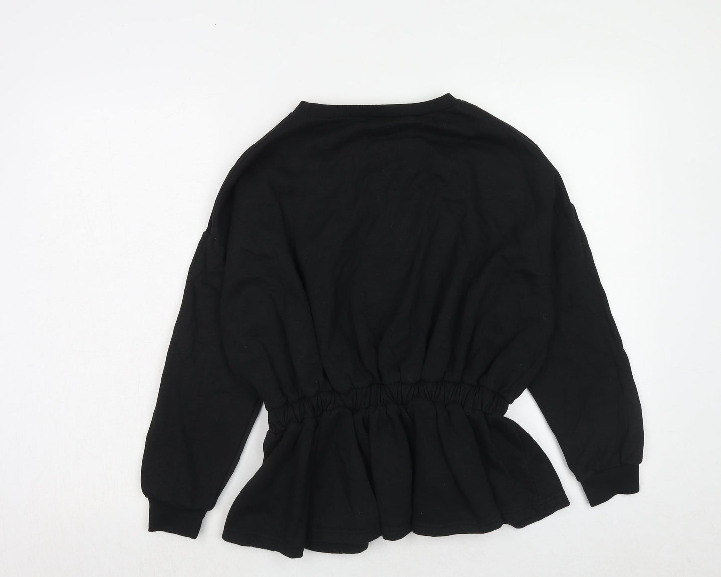 Misspap Womens Black Cotton Pullover Sweatshirt Size 6 Pullover