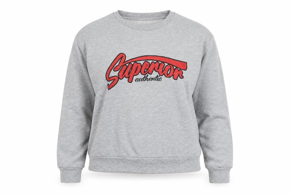 H&M Womens Grey Cotton Pullover Sweatshirt Size S Pullover - Superior