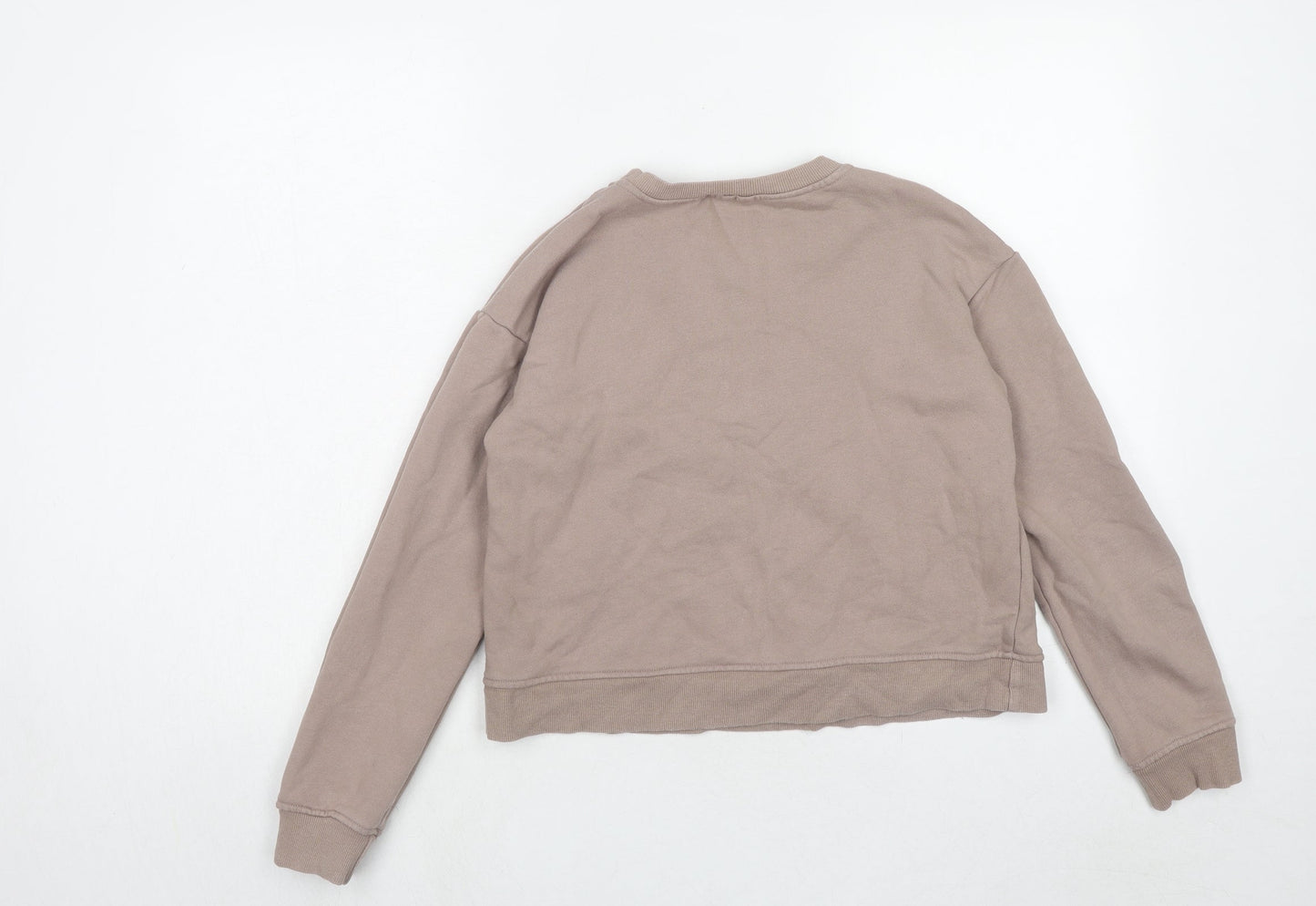 River Island Womens Brown Cotton Pullover Sweatshirt Size 6 Pullover
