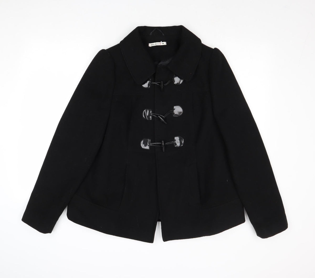 Select Womens Black Jacket Size 14 Toggle