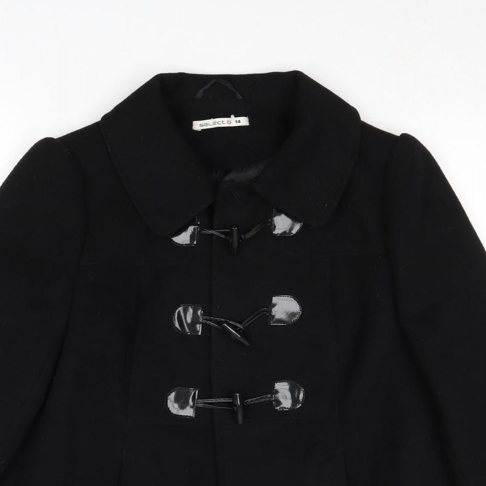 Select Womens Black Jacket Size 14 Toggle