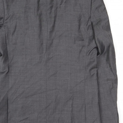 Brand and care label for Autograph men’s grey wool jacket suit jacket, size 40, regular
