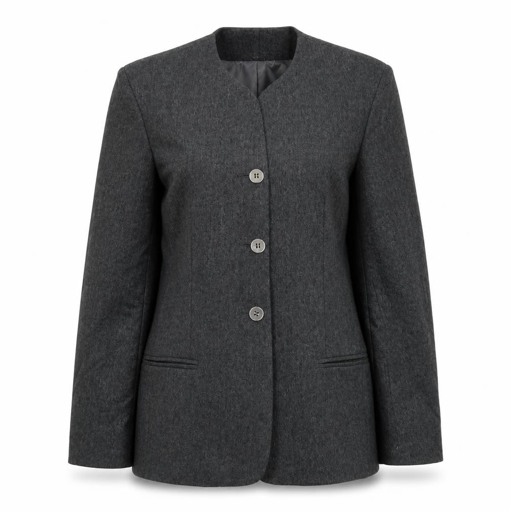 Barry Sherrard Womens Grey Jacket Blazer Size 12 Button
