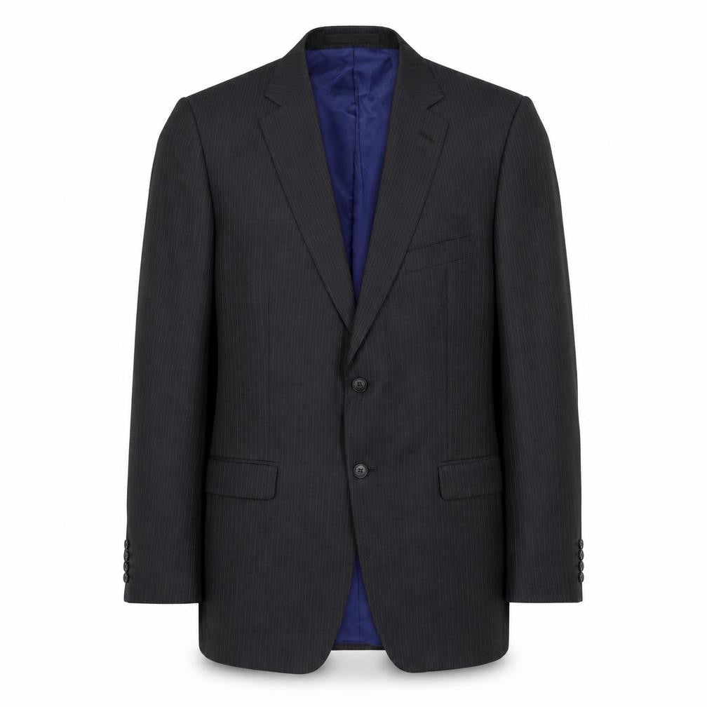 Marks & Spencer Mens Grey Striped Wool Jacket Suit Jacket Size 42 Regular