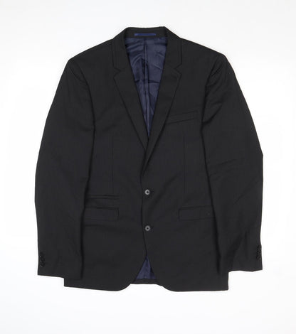 Next Mens Black Wool Jacket Suit Jacket Size 38 Regular