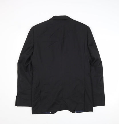 Next Mens Black Wool Jacket Suit Jacket Size 38 Regular