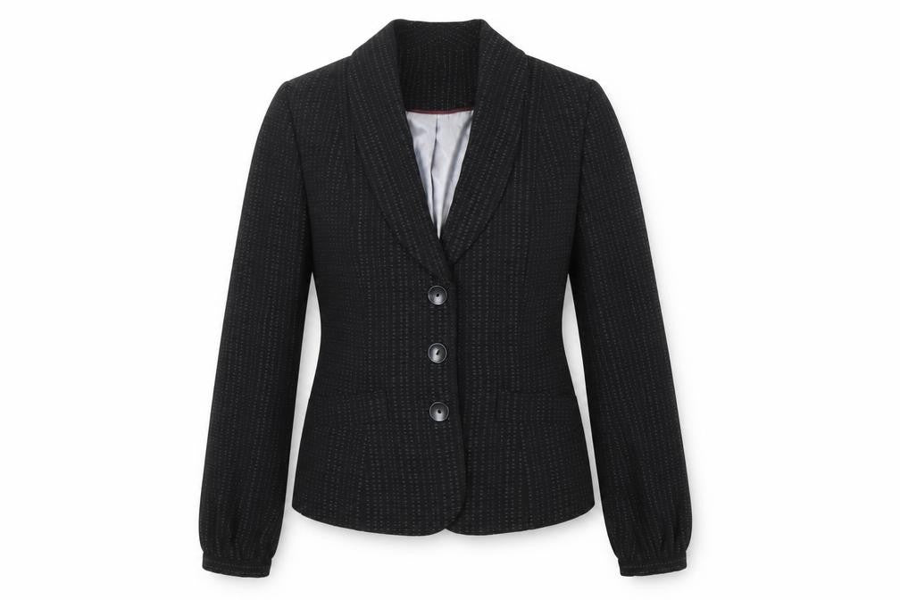NEXT Womens Black Geometric Jacket Blazer Size 10 Button