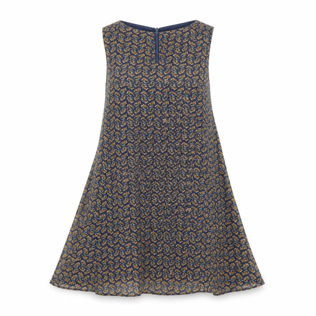 Glamourous Womens Multicoloured Geometric Polyester Trapeze & Swing Size 10 Scoop Neck Zip