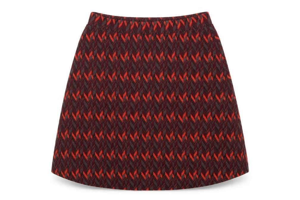 Glamorous Womens Multicoloured Geometric Polyester Swing Skirt Size S